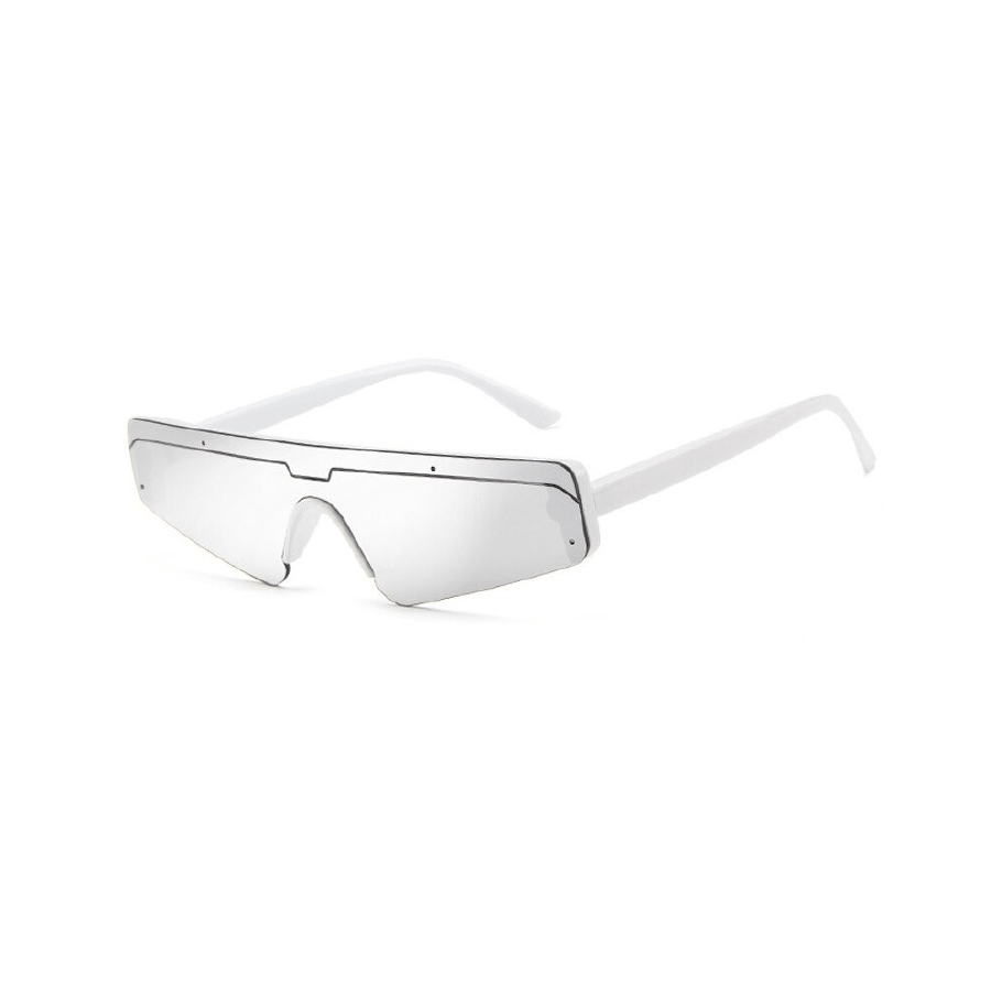 Metallic top visor sunglasses